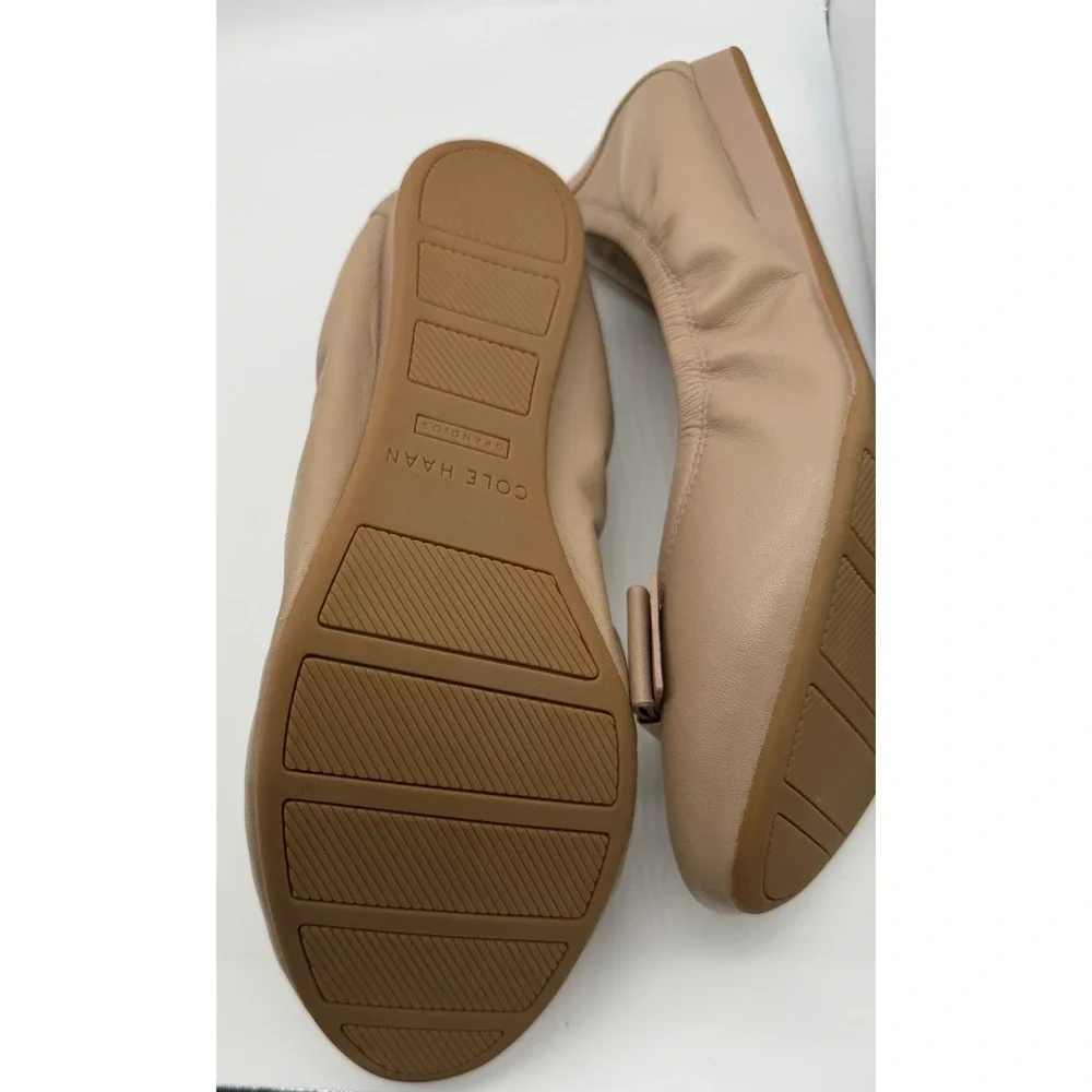Cole Haan Tali Bow Ballet Women's 9.5 Maple Sugar Leather Flat Elegant NIB